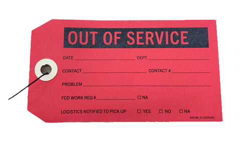 Out Of Service Tags