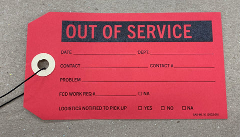Out Of Service Tags